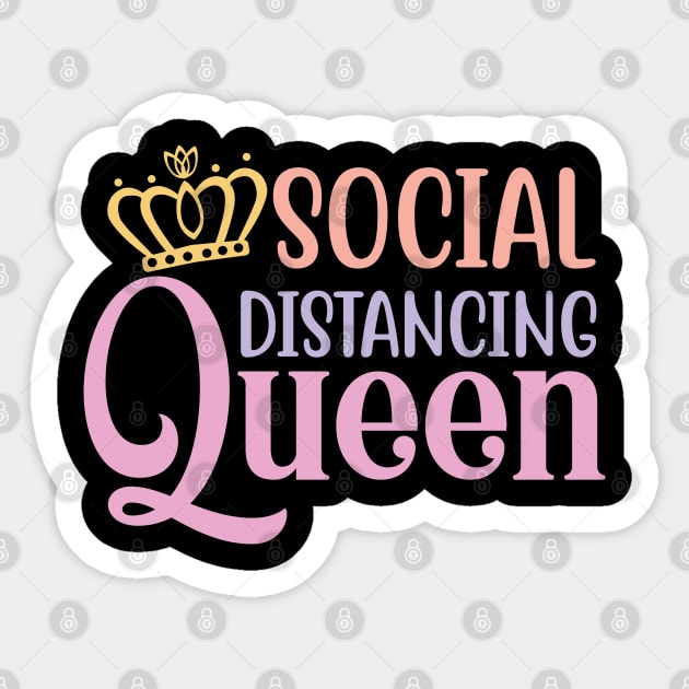 Social Distancing Queen Sticker by NJORDUR